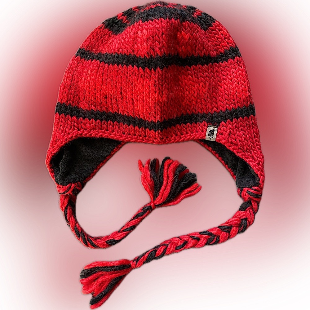The North Face Knit Beanie, Red/Black, OS